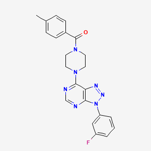 (4-(3-(3-fluorophenyl)-3H-[1,2,3]triazolo[4,5-d]pyrimidin-7-yl)piperazin-1-yl)(p-tolyl)methanone