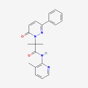 molecular formula C20H20N4O2 B3012569 2-methyl-N-(3-methylpyridin-2-yl)-2-(6-oxo-3-phenylpyridazin-1(6H)-yl)propanamide CAS No. 1203128-01-1