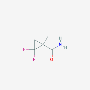 molecular formula C5H7F2NO B3012572 2,2-二氟-1-甲基环丙烷甲酰胺 CAS No. 128230-75-1
