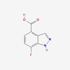 molecular formula C8H5FN2O2 B3012578 7-fluoro-1H-indazole-4-carboxylic acid CAS No. 1783619-00-0