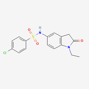 4-chloro-N-(1-ethyl-2-oxoindolin-5-yl)benzenesulfonamide