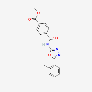 Methyl 4-((5-(2,4-dimethylphenyl)-1,3,4-oxadiazol-2-yl)carbamoyl)benzoate