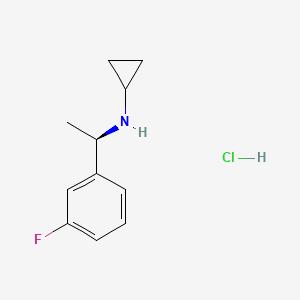 N-[(1R)-1-(3-Fluorophenyl)ethyl]cyclopropanamine;hydrochloride