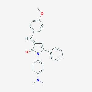 molecular formula C26H24N2O2 B301261 1-[4-(dimethylamino)phenyl]-3-(4-methoxybenzylidene)-5-phenyl-1,3-dihydro-2H-pyrrol-2-one 