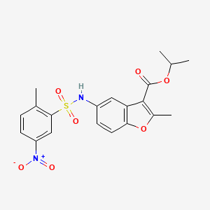 Isopropyl 2-methyl-5-{[(2-methyl-5-nitrophenyl)sulfonyl]amino}-1-benzofuran-3-carboxylate