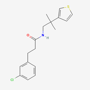 3-(3-chlorophenyl)-N-(2-methyl-2-(thiophen-3-yl)propyl)propanamide