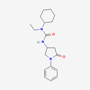 molecular formula C19H27N3O2 B3012616 1-Cyclohexyl-1-ethyl-3-(5-oxo-1-phenylpyrrolidin-3-yl)urea CAS No. 894001-89-9