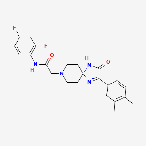 N-(2,4-difluorophenyl)-2-(2-(3,4-dimethylphenyl)-3-oxo-1,4,8-triazaspiro[4.5]dec-1-en-8-yl)acetamide