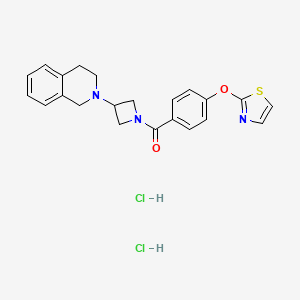 (3-(3,4-dihydroisoquinolin-2(1H)-yl)azetidin-1-yl)(4-(thiazol-2-yloxy)phenyl)methanone dihydrochloride