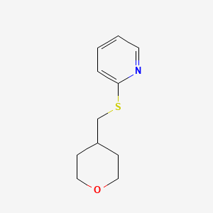 molecular formula C11H15NOS B3012627 2-(((tetrahydro-2H-pyran-4-yl)methyl)thio)pyridine CAS No. 2320931-54-0