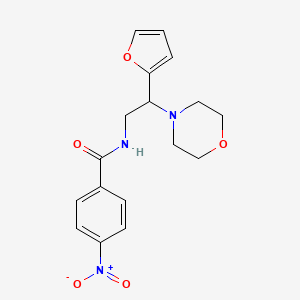 molecular formula C17H19N3O5 B3012634 N-(2-(furan-2-yl)-2-morpholinoethyl)-4-nitrobenzamide CAS No. 887214-52-0