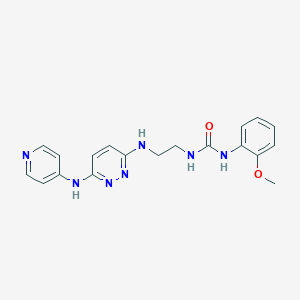 molecular formula C19H21N7O2 B3012635 1-(2-Methoxyphenyl)-3-(2-((6-(pyridin-4-ylamino)pyridazin-3-yl)amino)ethyl)urea CAS No. 1021250-50-9