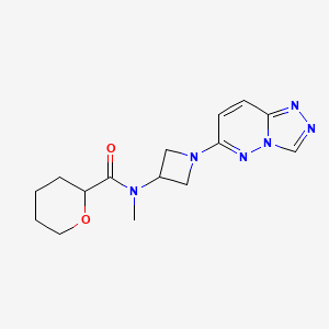 molecular formula C15H20N6O2 B3012638 N-(1-([1,2,4]triazolo[4,3-b]pyridazin-6-yl)azetidin-3-yl)-N-methyltetrahydro-2H-pyran-2-carboxamide CAS No. 2309709-04-2