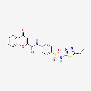 N-[4-[(5-ethyl-1,3,4-thiadiazol-2-yl)sulfamoyl]phenyl]-4-oxochromene-2-carboxamide