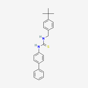 molecular formula C24H26N2S B3012674 1-(联苯-4-基)-3-(4-叔丁基苄基)硫脲 CAS No. 330591-83-8