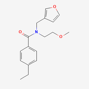 molecular formula C17H21NO3 B3012676 4-乙基-N-(呋喃-3-基甲基)-N-(2-甲氧基乙基)苯甲酰胺 CAS No. 1421466-50-3
