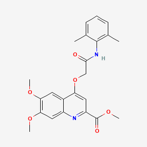 molecular formula C23H24N2O6 B3012686 N-(4-fluorobenzyl)-1-[3-(morpholin-4-ylsulfonyl)pyridin-2-yl]piperidine-4-carboxamide CAS No. 1358418-74-2