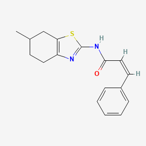 (Z)-N-(6-methyl-4,5,6,7-tetrahydrobenzo[d]thiazol-2-yl)-3-phenylacrylamide