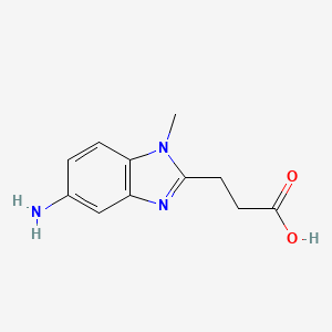 molecular formula C11H13N3O2 B3012692 3-(5-氨基-1-甲基-1H-苯并咪唑-2-基)丙酸 CAS No. 924832-42-8