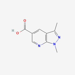 molecular formula C9H9N3O2 B3012694 1,3-二甲基-1H-吡唑并[3,4-b]吡啶-5-羧酸 CAS No. 19743-72-7