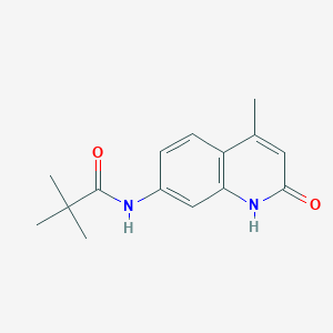N-(4-methyl-2-oxo-1,2-dihydroquinolin-7-yl)pivalamide
