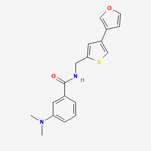 3-(Dimethylamino)-N-[[4-(furan-3-yl)thiophen-2-yl]methyl]benzamide
