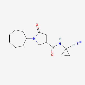 N-(1-cyanocyclopropyl)-1-cycloheptyl-5-oxopyrrolidine-3-carboxamide