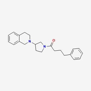 1-(3-(3,4-dihydroisoquinolin-2(1H)-yl)pyrrolidin-1-yl)-4-phenylbutan-1-one