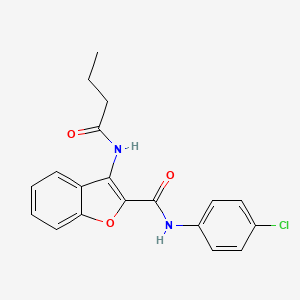 molecular formula C19H17ClN2O3 B3012711 3-butyramido-N-(4-chlorophenyl)benzofuran-2-carboxamide CAS No. 887891-31-8