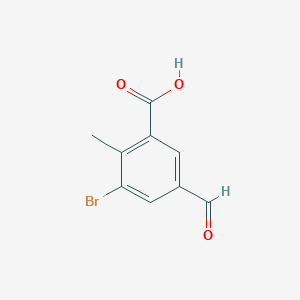 3-Bromo-5-formyl-2-methylbenzoic acid