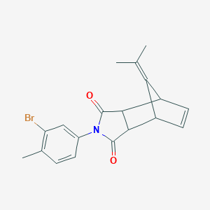 molecular formula C19H18BrNO2 B301272 2-(3-bromo-4-methylphenyl)-8-(propan-2-ylidene)-3a,4,7,7a-tetrahydro-1H-4,7-methanoisoindole-1,3(2H)-dione 