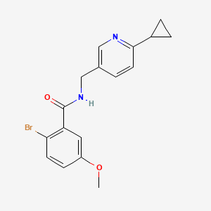 2-bromo-N-[(6-cyclopropylpyridin-3-yl)methyl]-5-methoxybenzamide