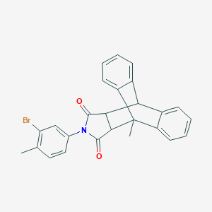 molecular formula C26H20BrNO2 B301274 17-(3-Bromo-4-methylphenyl)-1-methyl-17-azapentacyclo[6.6.5.0~2,7~.0~9,14~.0~15,19~]nonadeca-2,4,6,9,11,13-hexaene-16,18-dione (non-preferred name) 