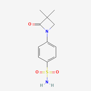 molecular formula C11H14N2O3S B3012758 4-(3,3-二甲基-2-氧代-1-氮杂环丁基)苯磺酰胺 CAS No. 478261-97-1