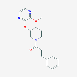 molecular formula C19H23N3O3 B3012761 1-(3-((3-甲氧基吡嗪-2-基)氧)哌啶-1-基)-3-苯基丙-1-酮 CAS No. 2034436-77-4