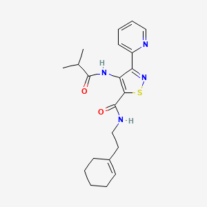 N-(2-cyclohex-1-en-1-ylethyl)-4-(isobutyrylamino)-3-pyridin-2-ylisothiazole-5-carboxamide
