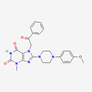 8-(4-(4-methoxyphenyl)piperazin-1-yl)-3-methyl-7-(2-oxo-2-phenylethyl)-1H-purine-2,6(3H,7H)-dione