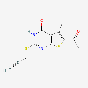 6-acetyl-5-methyl-2-(prop-2-yn-1-ylthio)thieno[2,3-d]pyrimidin-4(3H)-one