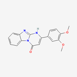 molecular formula C18H15N3O3 B3012771 2-(3,4-dimethoxyphenyl)pyrimido[1,2-a]benzimidazol-4(1H)-one CAS No. 903440-36-8