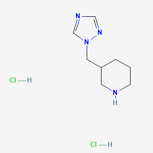 molecular formula C8H16Cl2N4 B3012779 3-(1H-1,2,4-triazol-1-ylmethyl)piperidine dihydrochloride CAS No. 1269152-47-7