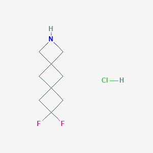2,2-Difluoro-8-azadispiro[3.1.36.14]decane;hydrochloride