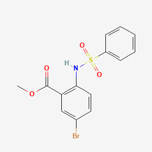 molecular formula C14H12BrNO4S B3012795 Methyl 2-(benzenesulfonamido)-5-bromobenzoate CAS No. 135484-65-0