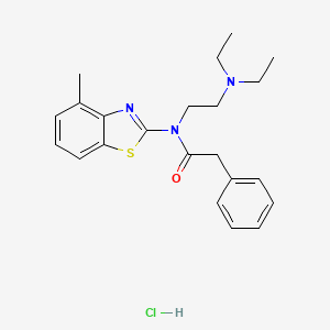 N-(2-(diethylamino)ethyl)-N-(4-methylbenzo[d]thiazol-2-yl)-2-phenylacetamide hydrochloride