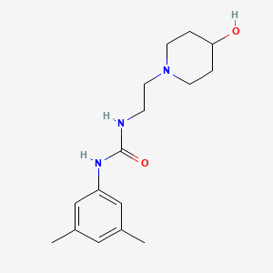 1-(3,5-Dimethylphenyl)-3-(2-(4-hydroxypiperidin-1-yl)ethyl)urea