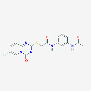 N-(3-acetamidophenyl)-2-(7-chloro-4-oxopyrido[1,2-a][1,3,5]triazin-2-yl)sulfanylacetamide