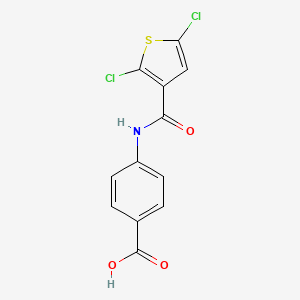 molecular formula C12H7Cl2NO3S B3012839 4-(2,5-二氯噻吩-3-甲酰胺基)苯甲酸 CAS No. 941942-91-2