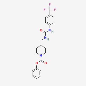 Phenyl 4-((3-(4-(trifluoromethyl)phenyl)ureido)methyl)piperidine-1-carboxylate