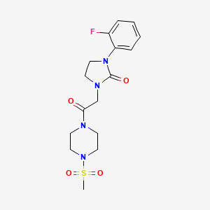 1-(2-Fluorophenyl)-3-(2-(4-(methylsulfonyl)piperazin-1-yl)-2-oxoethyl)imidazolidin-2-one