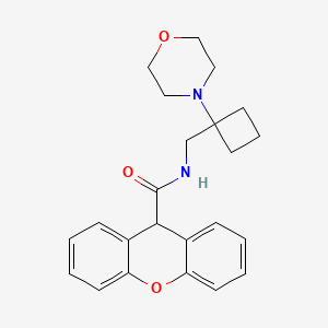 molecular formula C23H26N2O3 B3012848 N-[(1-Morpholin-4-ylcyclobutyl)methyl]-9H-xanthene-9-carboxamide CAS No. 2380177-57-9