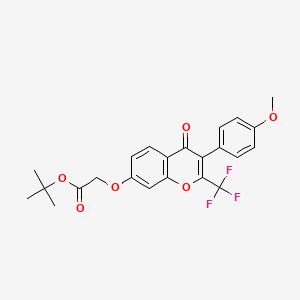 Tert-butyl 2-[3-(4-methoxyphenyl)-4-oxo-2-(trifluoromethyl)chromen-7-yl]oxyacetate